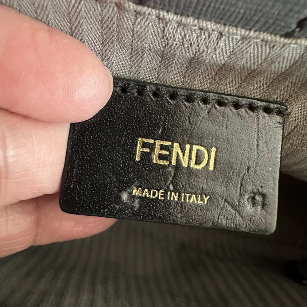 Fendi 2Jours Petite Leather Satchel‎ – Gray – Made in Italy - Picture 4 of 9